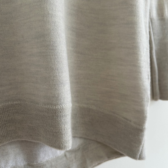 J. Crew Merino Wool Sweater Grey Tunic Crew Neck Long Sleeve Size XXS - Picture 5 of 8